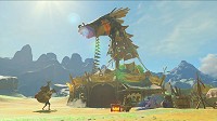 Link in a makeshift camp in Breath of the Wild