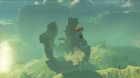 Link is hang-gliding in Breath of the Wild