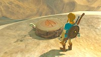 Link near some kind of weird stump in Breath of the Wild