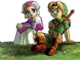 Link and Zelda Ocarina of Time