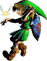 Link taking his sword Ocarina of Time